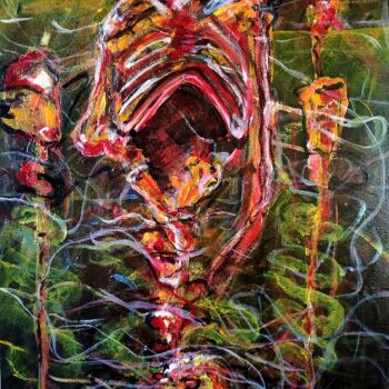 「"Our Angels" The et…」というタイトルの絵画 Carlos Paredes Colinによって, オリジナルのアートワーク, アクリル