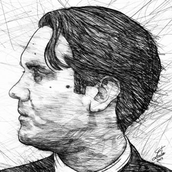 Zeichnungen mit dem Titel "FEDERICO GARCIA LOR…" von Lautir, Original-Kunstwerk, Bleistift