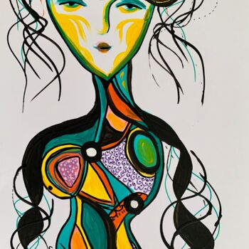 Pintura titulada "Friends 84" por Veronica Vilsan, Obra de arte original, Acrílico