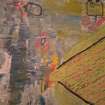 Peinture intitulée "Epouventail de vie" par Cathy Renard (CY), Œuvre d'art originale, Acrylique Monté sur Châssis en bois