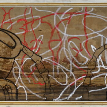 Drawing titled "The Family, Anna Ka…" by Xavier Debeerst, Original Artwork, Pastel