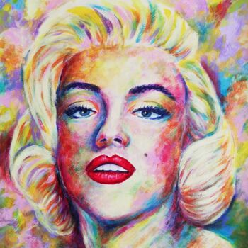 Painting titled "Marilyn Monroe" by Iryna Fedarava, Original Artwork, Acrylic