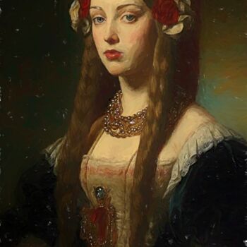 Digital Arts titled "Anne Boleyn : Paint…" by Gerry Martinez, Original Artwork, Digital Painting