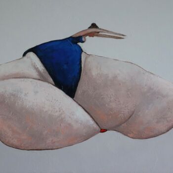 Painting titled "Yogilates" by Ta Byrne, Original Artwork, Oil