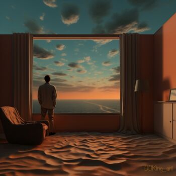 Digitale Kunst mit dem Titel "Awake" von Ddking, Original-Kunstwerk, Digitaldruck