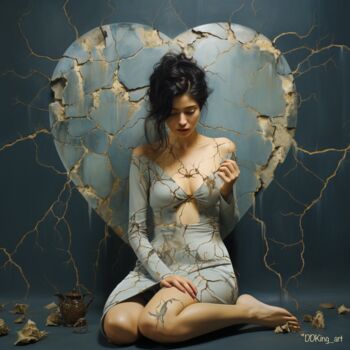 Digital Arts με τίτλο "Kintsugi" από Ddking, Αυθεντικά έργα τέχνης, Ψηφιακή εκτύπωση