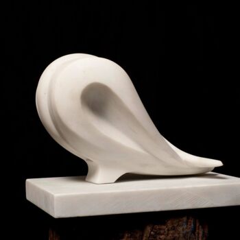 Sculpture titled "Dare to fly" by Spyros Koikas, Original Artwork, Stone