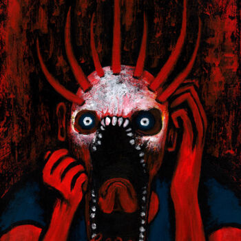 Schilderij getiteld "Big mouth" door Vaxo Lang, Origineel Kunstwerk, Acryl
