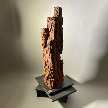 Sculpture intitulée "LA VIERGE À L’ENFANT" par Philippe Fares, Œuvre d'art originale, Ciment