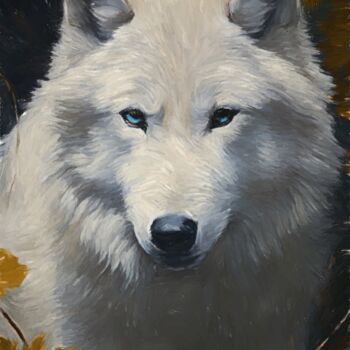 Digital Arts titled "Portrait Of A Blue…" by Gerry Martinez, Original Artwork, Digital Painting