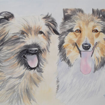 「AQUARELLE originale…」というタイトルの絵画 Isabelle Redonnetによって, オリジナルのアートワーク, 水彩画