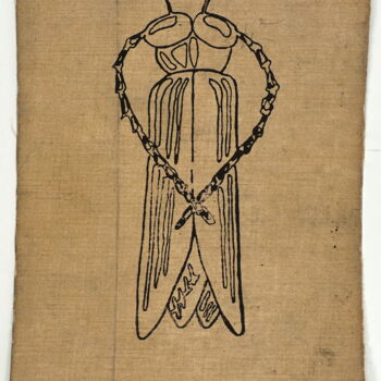 Gravures & estampes intitulée "The five symbols, b…" par Xavier Debeerst, Œuvre d'art originale, Monotype