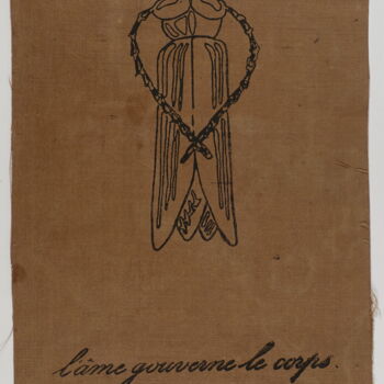 Gravures & estampes intitulée "The five symbols, b…" par Xavier Debeerst, Œuvre d'art originale, Monotype