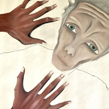 Pittura intitolato "Trovare" da Linedot, Opera d'arte originale, Olio Montato su Telaio per barella in legno