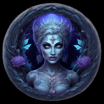 Digital Arts titled "Goddess Night Pixie…" by Bruno Dujardin, Original Artwork, AI generated image