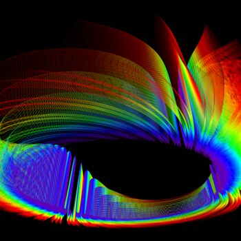 Arts numériques intitulée "Stellar Corona" par Elkement (Elke Stangl), Œuvre d'art originale, Modélisation 3D