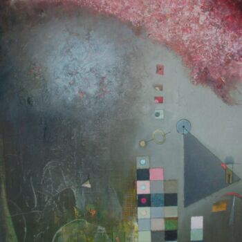 Malerei mit dem Titel "fantastic construct…" von Reiner Makarowski, Original-Kunstwerk, Öl