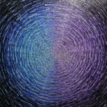 Peinture intitulée "Éclat mixte bleu vi…" par Jonathan Pradillon, Œuvre d'art originale, Acrylique Monté sur Châssis en bois