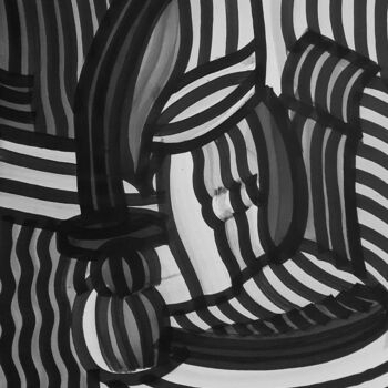 「沼泽2」というタイトルの絵画 朝乐门によって, オリジナルのアートワーク, インク