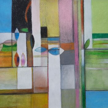 Peinture intitulée "Jeux de constructio…" par Nathalie Gautier, Œuvre d'art originale, Aquarelle
