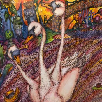 Peinture intitulée "Padre" par Sam Thomas, Œuvre d'art originale, Huile