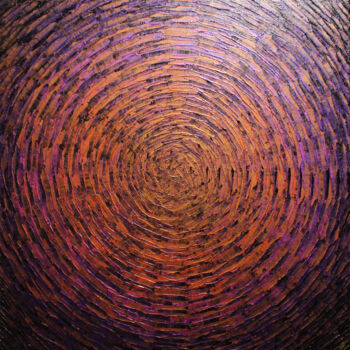 Peinture intitulée "Éclat orange rose v…" par Jonathan Pradillon, Œuvre d'art originale, Acrylique Monté sur Châssis en bois