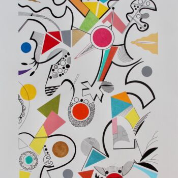 Peinture intitulée "23 095 Le circuit" par Pascal Cavalli, Œuvre d'art originale, Acrylique