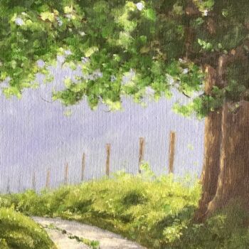 Painting titled "Le bon chemin - 1297" by Noëlle Lassailly, Original Artwork, Acrylic