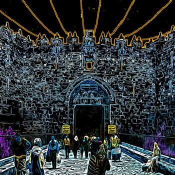 Digital Arts με τίτλο "Damascus Gate Jaffa…" από Joseph Anthony Quattromini, Αυθεντικά έργα τέχνης, Μη χειραγωγημένη φωτογρα…