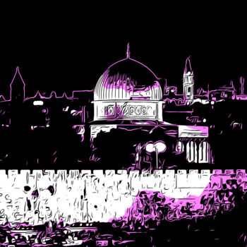 Arte digitale intitolato "Dome of the Rock We…" da Joseph Anthony Quattromini, Opera d'arte originale, Fotografia non manipo…