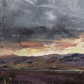 Painting titled "BAD WEATHER" by Kamsar Ohanyan, Original Artwork, Oil Mounted on Wood Stretcher frame