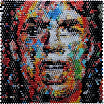 Collages intitulée "Micl Jagger 3.0" par Henning Leuschner, Œuvre d'art originale, Collages