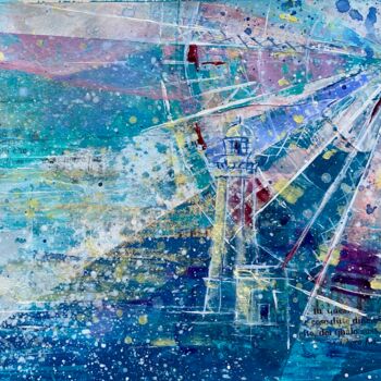 Peinture intitulée "Lights of Batumi" par Natasha Zhukova, Œuvre d'art originale, Acrylique