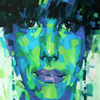 "GREEN PORTRAIT 4" başlıklı Tablo Aleksandr Ilichev tarafından, Orijinal sanat, Akrilik