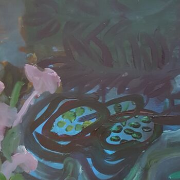 Pintura titulada "FLEURS EXOTIQUES" por Mchartrie, Obra de arte original, Acrílico