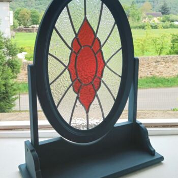 Sculpture intitulée "Rubis" par Renaud Angerville-Langlois, Œuvre d'art originale, Verre