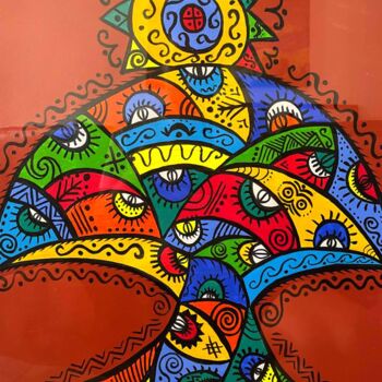 Pittura intitolato "The bird of happine…" da Olena Kovalenko, Opera d'arte originale, Acrilico