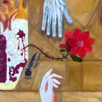 Pintura intitulada "Over coming" por Marina Gorbachova, Obras de arte originais, Óleo