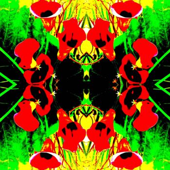 Photographie intitulée "Trumpet Flowers 1X2" par Ken Lerner, Œuvre d'art originale, Photographie numérique