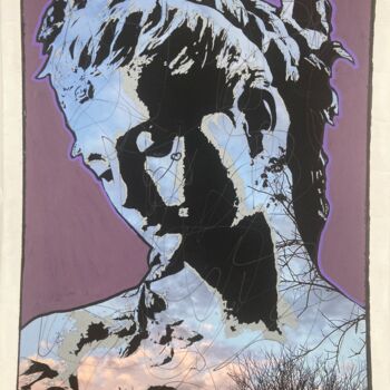 Painting titled "19h47" by Raphaël André, Original Artwork, Acrylic