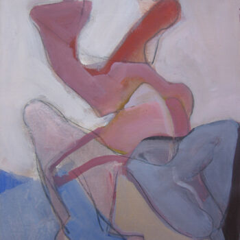 Painting titled "Couple- 2" by Yakzan Atassi, Original Artwork, Acrylic Mounted on Wood Stretcher frame