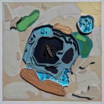 Collages titled "Cesspool" by Ajibola Adekanmbi, Original Artwork, Collages