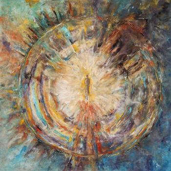 Rysunek zatytułowany „Sacred Circle” autorstwa Elizabeth Kuntz, Oryginalna praca, Pastel