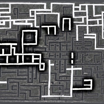Digital Arts titled "MAZE LABYRINTH PATT…" by George Gkoumas, Original Artwork, Ink