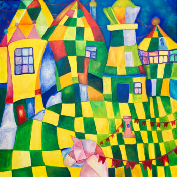 Schilderij getiteld "Let's play" door Anastasiia Lodde, Origineel Kunstwerk, Acryl