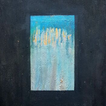 Malerei mit dem Titel "Blue Cascade" von Claire Mcinnerny, Original-Kunstwerk, Acryl Auf Keilrahmen aus Holz montiert