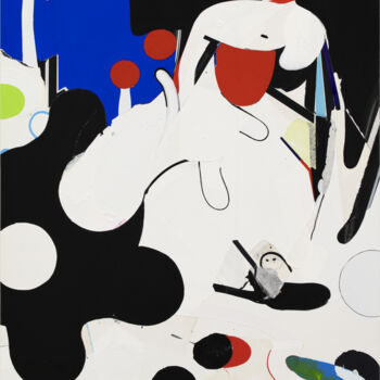 Painting titled "Smiley (20230930)" by Kazuhiro Higashi, Original Artwork, Acrylic