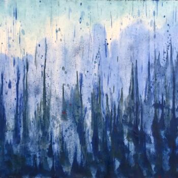 Painting titled "Blue with Blue" by Tim Steele, Original Artwork, Oil