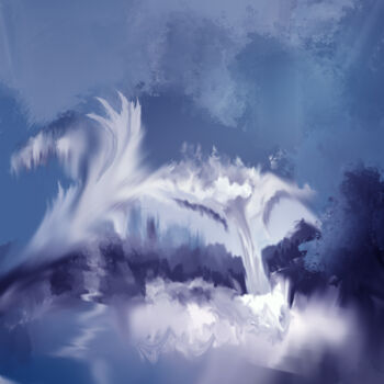 Painting titled "ANGRY WATERS" by Andrew Kyle, Original Artwork, Chalk