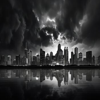 数字艺术 标题为“SKYLINE” 由Andy Ridder, 原创艺术品, AI生成的图像